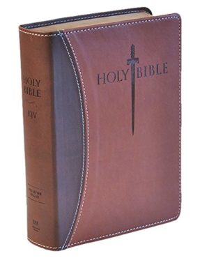 KJV Sword Study Bible/Giant Print-Dark Brown/Light Brown Ultrasoft Indexed