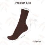 Mozeat Lens 6Pairs Brown Socks Women Aesthetic Cute Athletic Soft Socks for Women Ankle Crew Stretch Neutral Socks