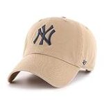 ’47 MLB Khaki Clean Up Adjustable Hat, Adult (New York Yankees)