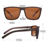 ZENOTTIC Polarized Sunglasses for Men Lightweight TR90 Frame UV400 Protection Square Sun Glasses