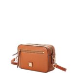 Dooney & Bourke Handbag, Pebble Grain Camera Zip Crossbody – Caramel