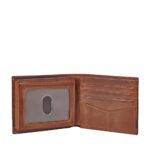 Fossil Men’s Quinn Leather Bifold with Flip ID Wallet, Brown, (Model: ML3644200)