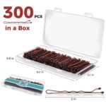 300 Pcs Bobby Pins Brown, EWAGOA Brown Hair Pins for Women Girls and Kids, Invisible Wave Hair clips Bulk with Storage box, Pain-Free Hairpins?2 Inch Brown?