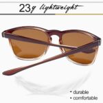 Joopin Large Brown Sunglasses Polarized UV Protection, Classic Trendy Square Men Sun Glasses, Shady Rays Sunnies Big Tan Shades