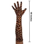 Sheface Men’s and Women’s 18″ Spandex Long Gloves Stretchy Costume Gloves Banquet Party Wedding Gloves (Brown)