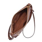 Fossil Women’s Fiona Leather Small Crossbody Purse Handbag, Brown (Model: ZB7668200)