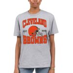 Junk Food Clothing x NFL – Cleveland Browns – Team Helmet – Unisex Adult Short Sleeve Fan T-Shirt for Men and Women – Size Large