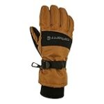 Carhartt Men’s WP Waterproof Insulated Glove, Brown/Black, Large