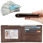 Wallet for Men-Genuine Leather RFID Blocking Bifold Stylish Wallet With 2 ID Window (Coffee-galaxy)