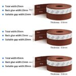 TAROSE Weather Stripping, Silicone Door Seal Strip Door, Window, 16 Feet Long, Reddish Brown (Width 25mm)