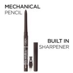 L’Oreal Paris Makeup Infallible Never Fail Original Mechanical Pencil Eyeliner with Built in Sharpener, Black Brown, 1 Count