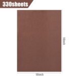 Koogel 330 Sheets Tissue Paper Bulk, Brown Tissue Paper Gift Wrapping Paper 14 x 10 Inch Craft Tissue Paper for Wedding Birthday DIY Project