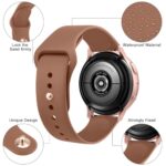 Meliya Bands Compatible with Samsung Galaxy Watch 7 Band 40mm 44mm, Galaxy Watch FE Bands 40mm, 20mm Soft Silicone Sport Replacement Strap for Galaxy Watch 7 Band Women Men (Brown)