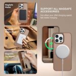 BENTOBEN Magnetic for iPhone 13 Pro Case [Compatible with Magsafe] Translucent Matte 13 Pro Phone Case Slim Thin Shockproof Women Men Girls Boys Protective Cover Cases for iPhone 13 Pro 6.1″, Brown