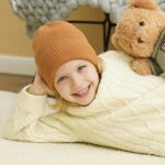 Connectyle Little Boys Kids Knit Beanie Hat Winter Fleece Lined Fold Watch Hat for Children Brown