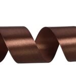 ATRBB 25 Yards 1-1/2 inch Wide Satin Ribbon Perfect for Wedding,Handmade Bows and Gift Wrapping(Brown)