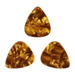 Celluloid Brown Pearl Guitar Or Bass Pick – 0.71 mm Medium Gauge – 351 Shape – 6 Pack