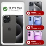 GONEZ Magnetic for iPhone 16 Pro Max Case, Compatible with MagSafe, Liquid Silicone Case, with Screen Protector + Camera Protector, Full Body Protective Shockproof Phone Cover 6.9″, Light Brown