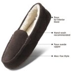 DREAM PAIRS Women’s Fuzzy House Slippers Cozy Faux Fur Micro Suede Moccasins Slip on Loafer Shoes for Indoor and Outdoor,Size 8.5-9,Brown,AUZY-01