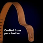 Dat Strap Leather Guitar Strap | for Electric, Acoustic, Electro-Acoustic, Bass, and Classical Guitar | Padded for Extra Comfort | Light Brown | Includes 2 FREE Pick Geek Steel Picks