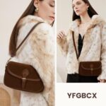 YFGBCX Small Shoulder Bag Crossbody Purse for Women Suede Bag 2024 Fall Purse Suede Handbag Satchel Purse