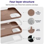 OTOFLY Designed for iPhone 14 Case, Silicone Shockproof Slim Thin Phone Case for iPhone 14 6.1 inch (Light Brown)